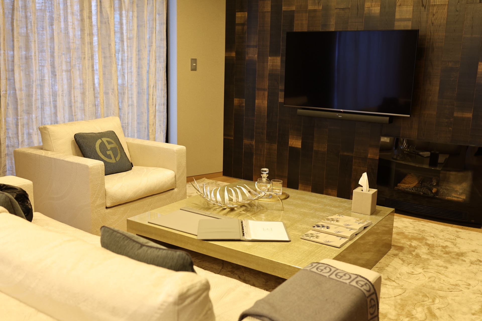 Armani Casa living room